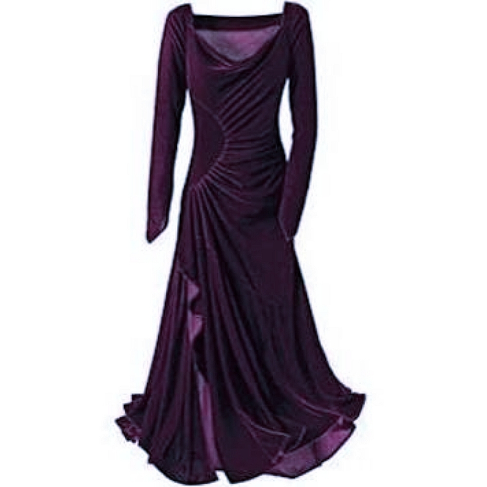 Pyramid Collection Purple Velvet Dress Size Small